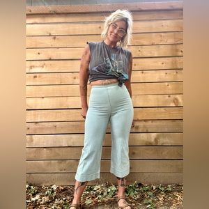 Prairie underground slow fashion Seattle made denim Gaucho capris size small